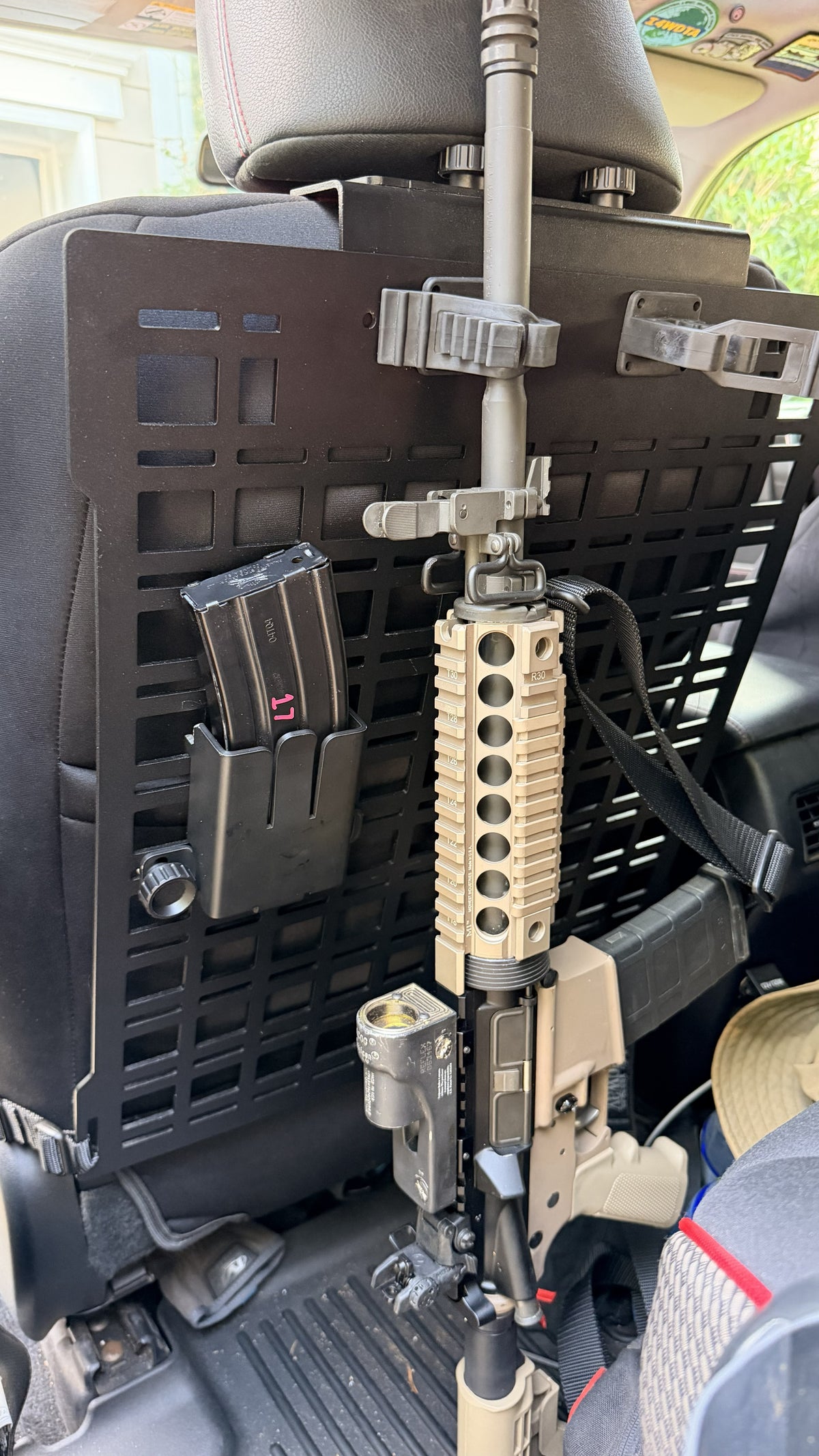Seatback Tactical MOLLE Storage System | Tarheel Expedition Engineering